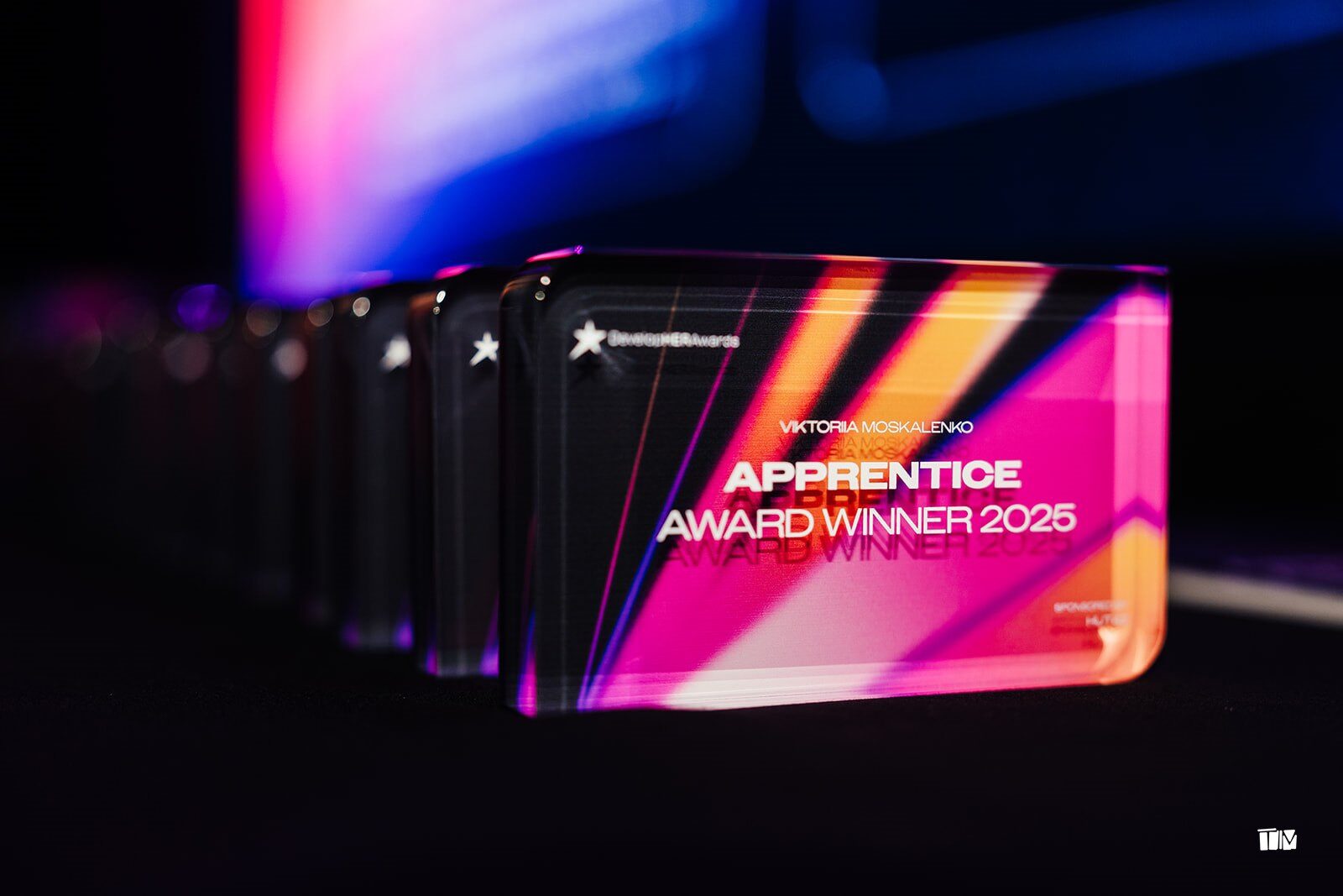 A DevelopHER Apprentice Award winner 2025 trophy